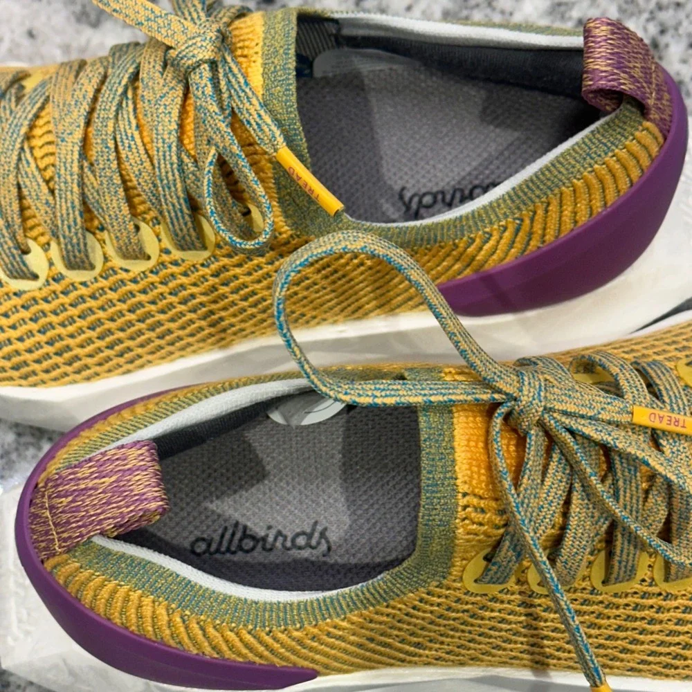 Allbirds Women 5.5 Tree Flyers Thrive Yellow Running Sneakers SwiftFoam Athletic